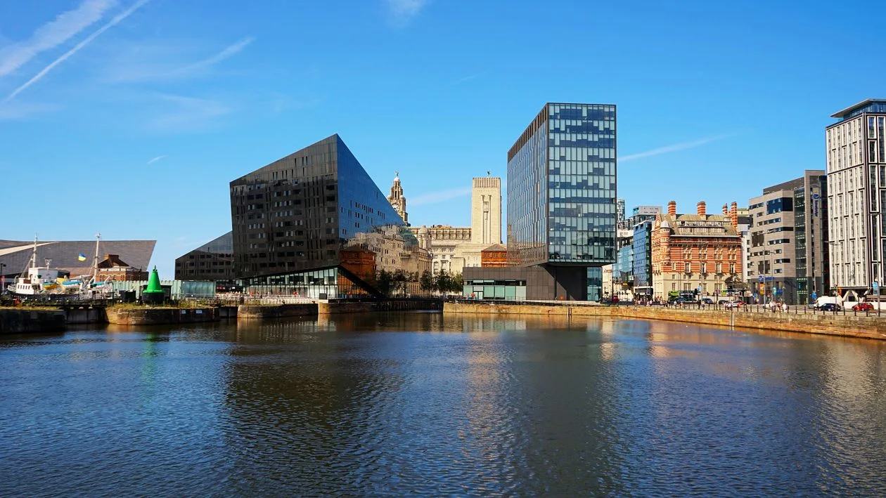 Liverpool waterfront and its iconic buildings