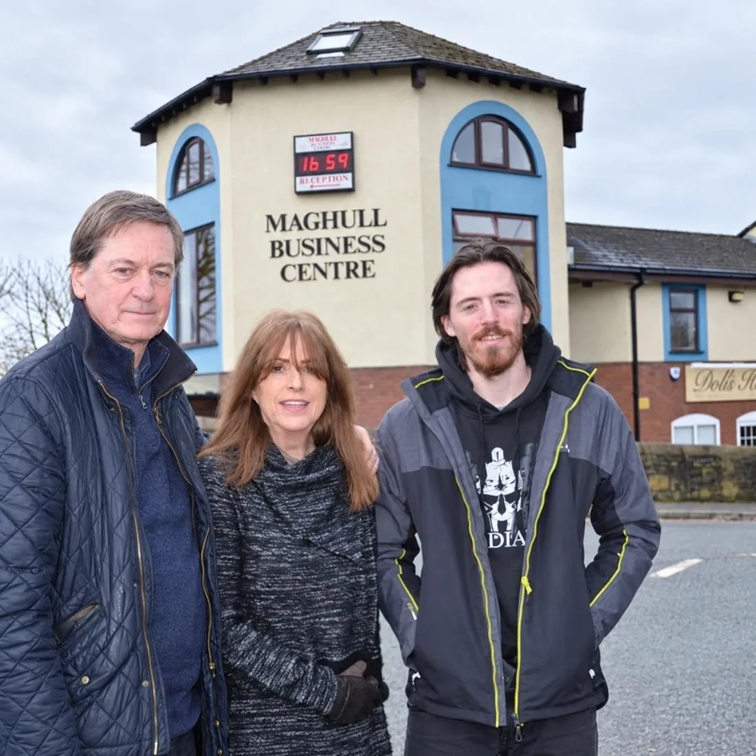 Richard, Helen and Adrian in an A1 family photograph